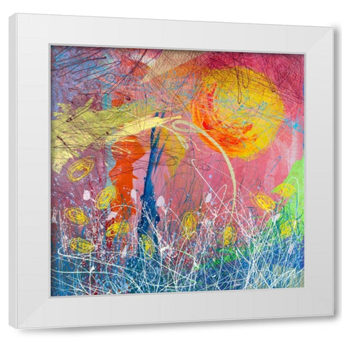 Genesis White Modern Wood Framed Art Print by Corrado, Italo