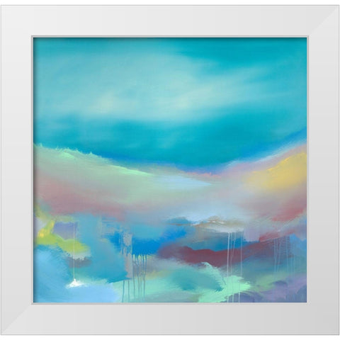 Serene White Modern Wood Framed Art Print by Corrado, Italo