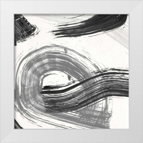 Happening (detail 1) White Modern Wood Framed Art Print by Ikeda, Haru