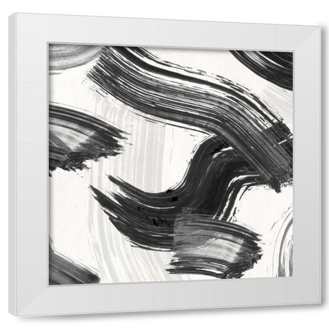 Happening (detail 2) White Modern Wood Framed Art Print by Ikeda, Haru