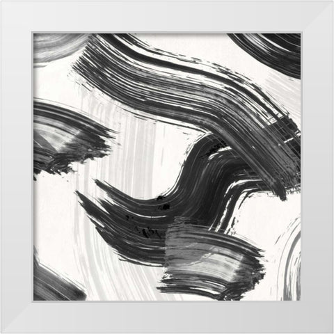 Happening (detail 2) White Modern Wood Framed Art Print by Ikeda, Haru