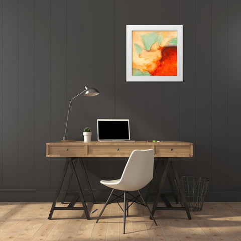 Namaste I White Modern Wood Framed Art Print by Demos, Jean-Luc