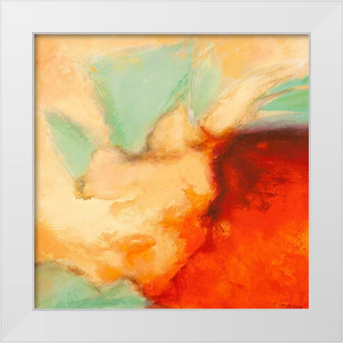 Namaste I White Modern Wood Framed Art Print by Demos, Jean-Luc