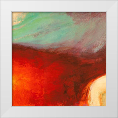 Namaste II White Modern Wood Framed Art Print by Demos, Jean-Luc