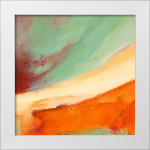 Namaste III White Modern Wood Framed Art Print by Demos, Jean-Luc