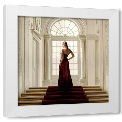 Remembering the Dance White Modern Wood Framed Art Print by Silver, John