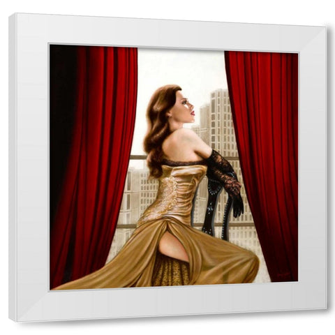 High Heels White Modern Wood Framed Art Print by Silver, John