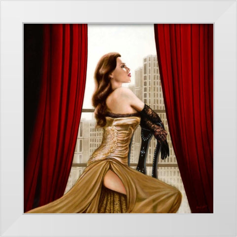 High Heels White Modern Wood Framed Art Print by Silver, John