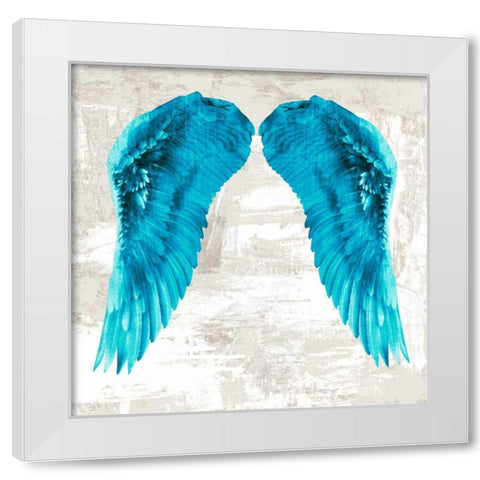 Angel Wings II White Modern Wood Framed Art Print by Joannoo