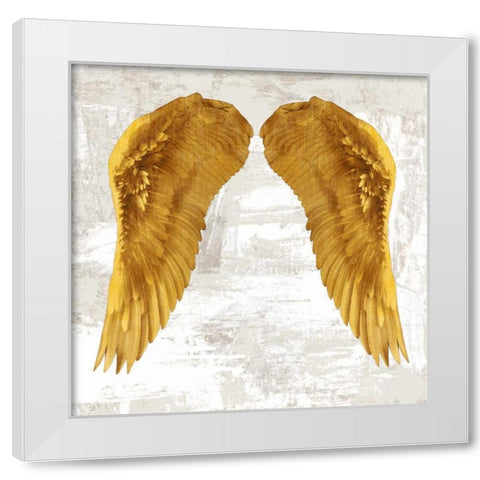 Angel Wings IV White Modern Wood Framed Art Print by Joannoo