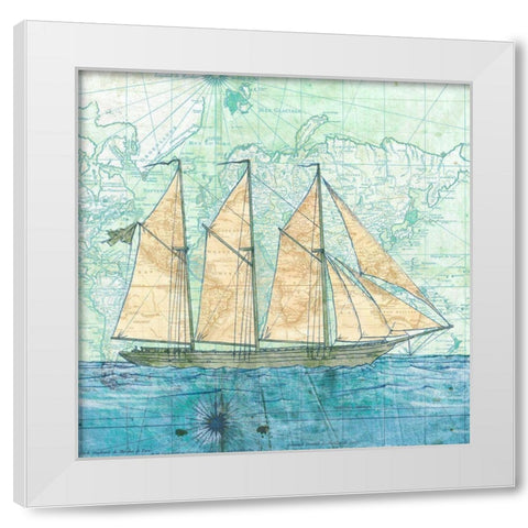 Vessel I White Modern Wood Framed Art Print by Joannoo