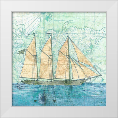 Vessel I White Modern Wood Framed Art Print by Joannoo