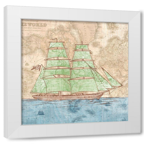 Vessel II White Modern Wood Framed Art Print by Joannoo