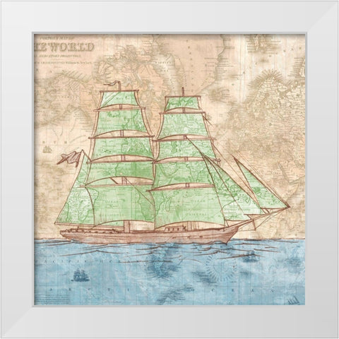 Vessel II White Modern Wood Framed Art Print by Joannoo