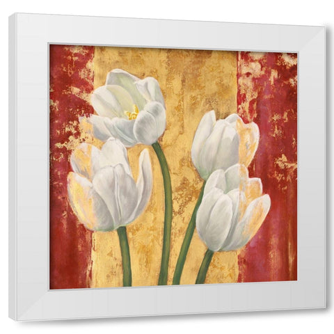 Royal Red I White Modern Wood Framed Art Print by Jenny, Thomlinson