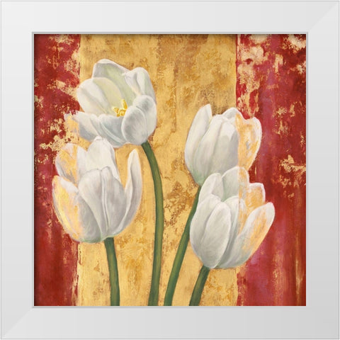 Royal Red I White Modern Wood Framed Art Print by Jenny, Thomlinson