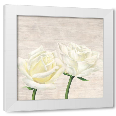 Classic Roses II White Modern Wood Framed Art Print by Jenny, Thomlinson