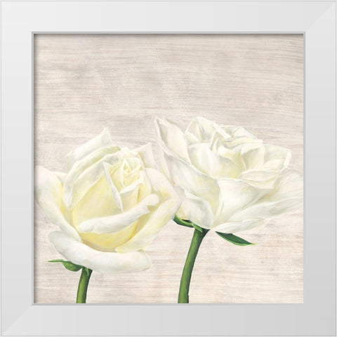 Classic Roses II White Modern Wood Framed Art Print by Jenny, Thomlinson