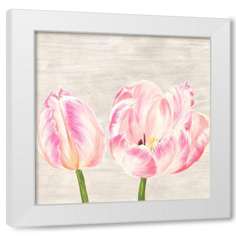 Classic Tulips I White Modern Wood Framed Art Print by Jenny, Thomlinson
