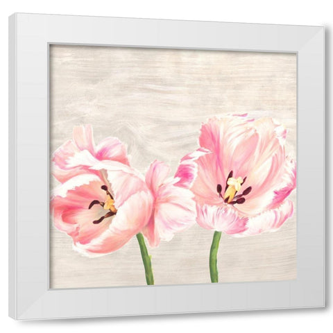Classic Tulips II White Modern Wood Framed Art Print by Jenny, Thomlinson