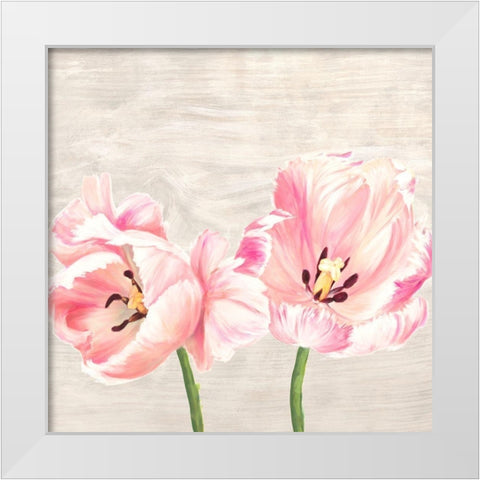 Classic Tulips II White Modern Wood Framed Art Print by Jenny, Thomlinson