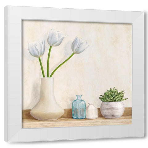 Minimalist Setting II White Modern Wood Framed Art Print by Thomlison, Jenny