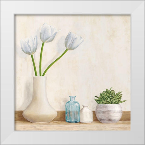 Minimalist Setting II White Modern Wood Framed Art Print by Thomlison, Jenny