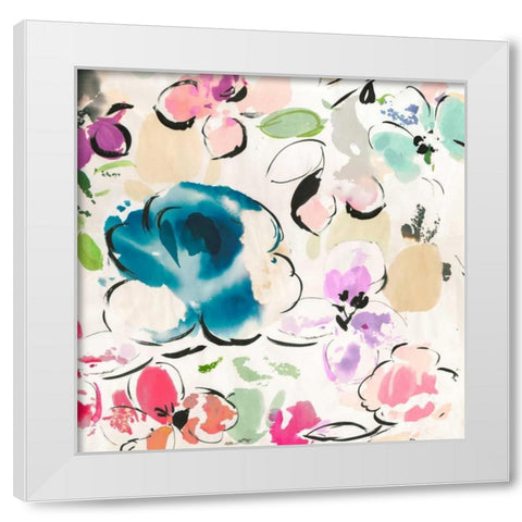 Floral Funk I White Modern Wood Framed Art Print by Parr, Kelly