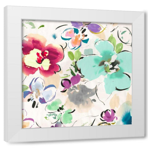 Floral Funk II White Modern Wood Framed Art Print by Parr, Kelly