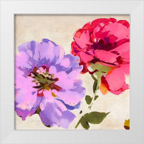 Colorful Jewels I White Modern Wood Framed Art Print by Parr, Kelly