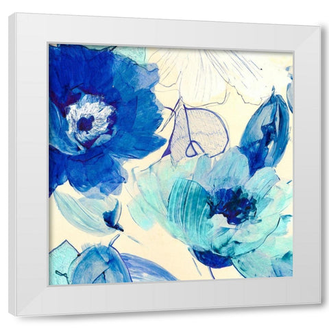 Toile Fleurs II White Modern Wood Framed Art Print by Kelly, Parr