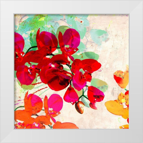 Orchidreams (detail) White Modern Wood Framed Art Print by Kelly, Parr