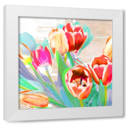 I dreamt of Tulips (detail) White Modern Wood Framed Art Print by Kelly, Parr