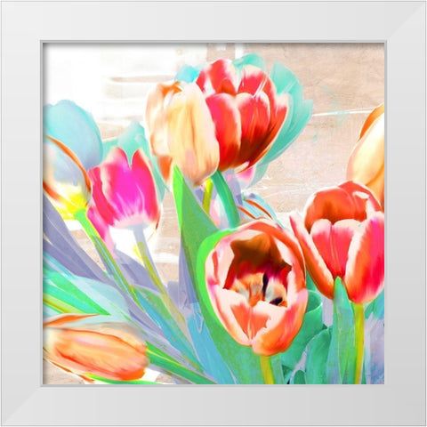 I dreamt of Tulips (detail) White Modern Wood Framed Art Print by Kelly, Parr