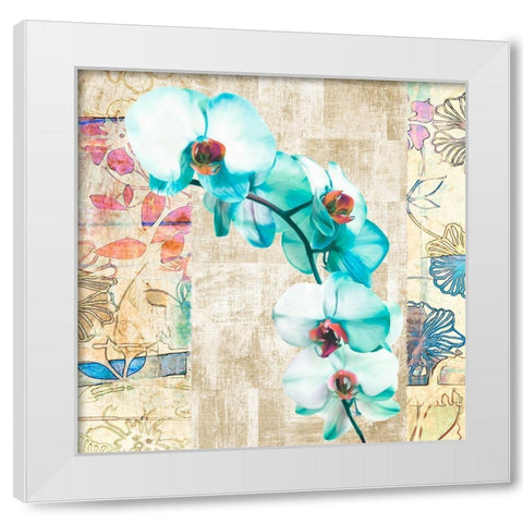 Kaleidoscope Orchid II (detail) White Modern Wood Framed Art Print by Kelly, Parr