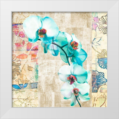 Kaleidoscope Orchid II (detail) White Modern Wood Framed Art Print by Kelly, Parr