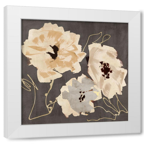 Earth Flowers I (detail) White Modern Wood Framed Art Print by Parr, Kelly