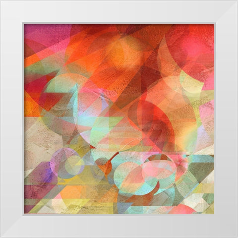 Dawn White Modern Wood Framed Art Print by Kaj, Rama