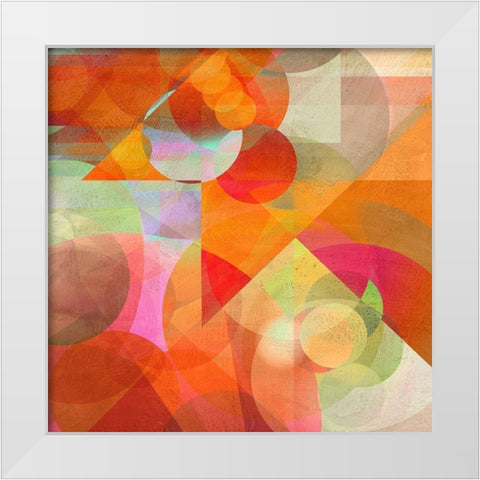 Dusk White Modern Wood Framed Art Print by Kaj, Rama