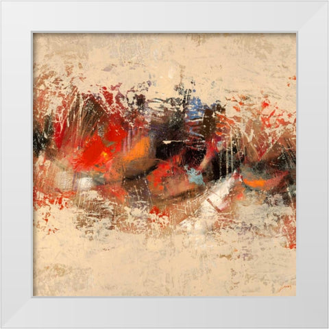 Festa I White Modern Wood Framed Art Print by Lucas