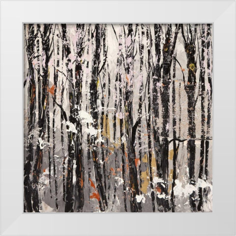 Bosco II White Modern Wood Framed Art Print by Lucas