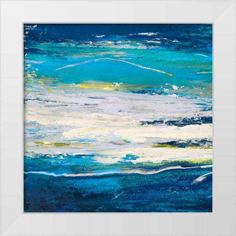 In volo sul mare I White Modern Wood Framed Art Print by Lucas