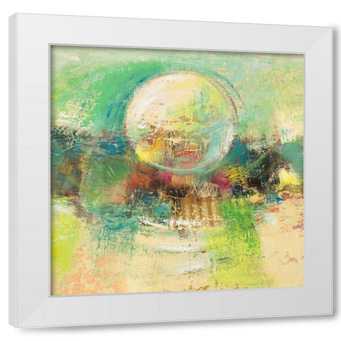 Luna smeraldo (detail) White Modern Wood Framed Art Print by Lucas