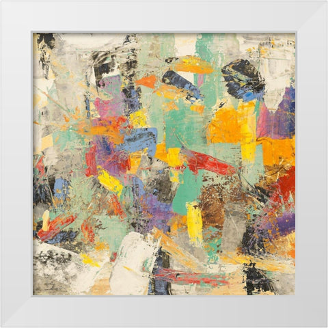 Rivoluzione colorata I (detail) White Modern Wood Framed Art Print by Lucas