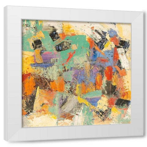 Rivoluzione colorata II (detail) White Modern Wood Framed Art Print by Lucas