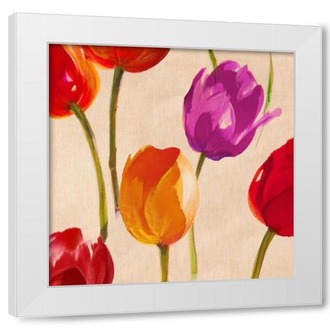 Tulip Funk (detail) White Modern Wood Framed Art Print by Villa, Luca