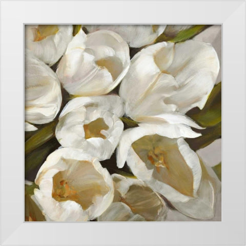Bianco II White Modern Wood Framed Art Print by Sanna, Leonardo