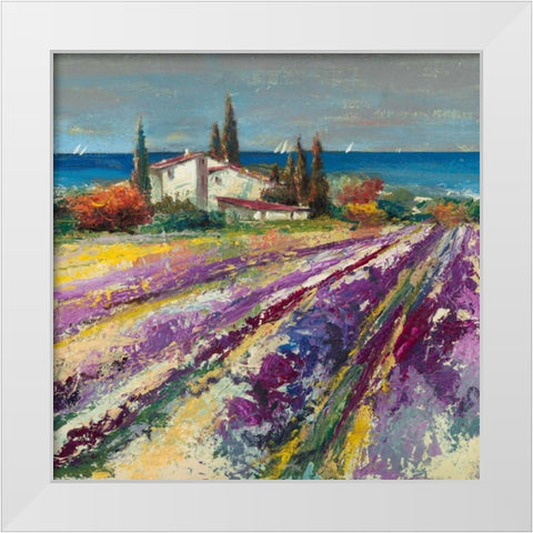 Sognando la Provenza White Modern Wood Framed Art Print by Florio, Luigi