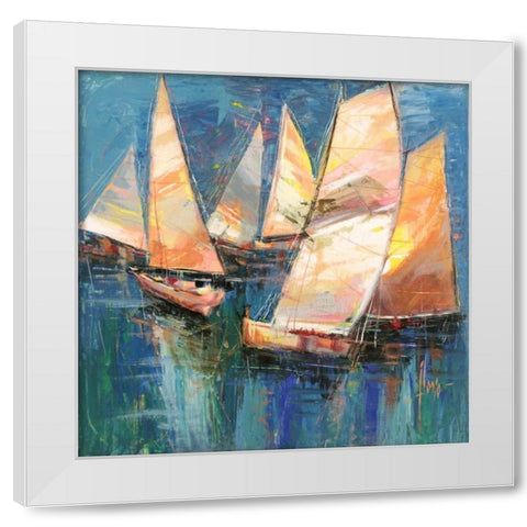 Veleggiando White Modern Wood Framed Art Print by Florio, Luigi