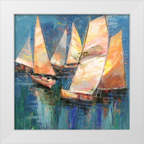 Veleggiando White Modern Wood Framed Art Print by Florio, Luigi